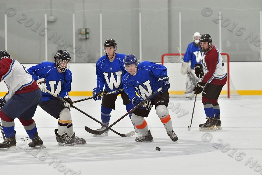 Wheaton College Men\'s Ice Hockey vs Middlesex Community College. - Photo By: KEITH NORDSTROM